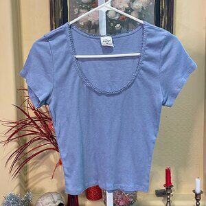 No.090 Destined Periwinkle Crop Top – Size Large
